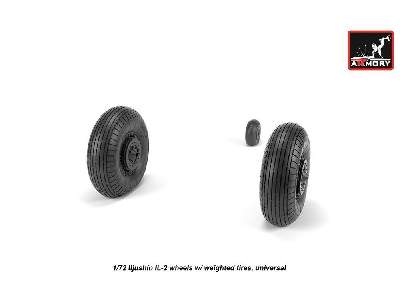 Iljushin Il-2 Bark (Early) Wheels W/ Weighted Tires - image 2