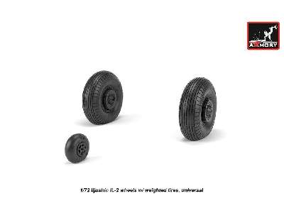 Iljushin Il-2 Bark (Early) Wheels W/ Weighted Tires - image 4