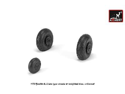 Iljushin Il-2 Bark (Late) Wheels W/ Weighted Tires - image 4