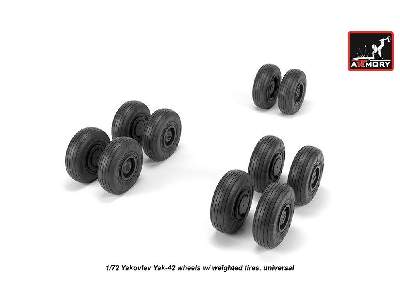 Yakovlev Yak-42 Wheels W/ Weighted Tires - image 2