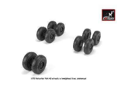 Yakovlev Yak-42 Wheels W/ Weighted Tires - image 4