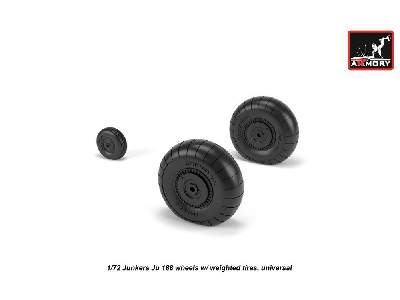 Junkers Ju 188 Wheels W/ Weighted Tires - image 1