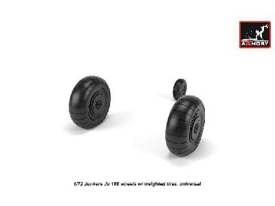 Junkers Ju 188 Wheels W/ Weighted Tires - image 2