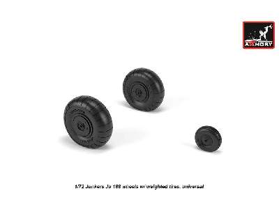 Junkers Ju 188 Wheels W/ Weighted Tires - image 3