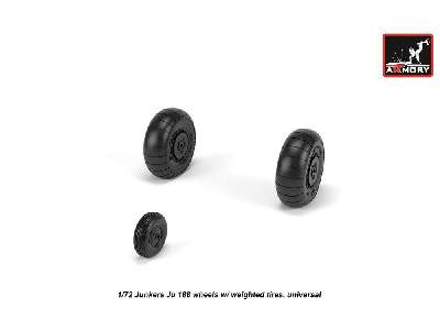 Junkers Ju 188 Wheels W/ Weighted Tires - image 4