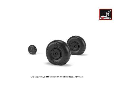Junkers Ju 188 Wheels W/ Weighted Tires - image 5