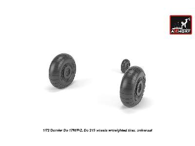 Dornier Do 17m/P/Z, Do 215 Wheels W/Weighted Tires - image 2