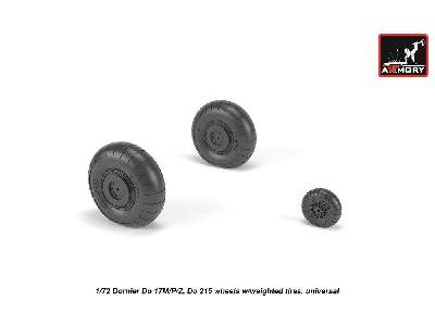 Dornier Do 17m/P/Z, Do 215 Wheels W/Weighted Tires - image 3