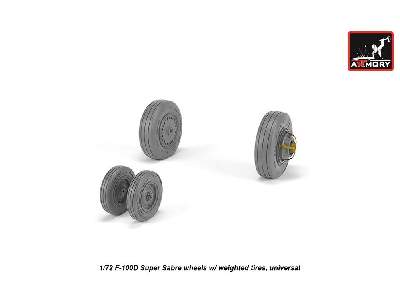 F-100d Super Sabre Wheels W/ Weighted Tires - image 2