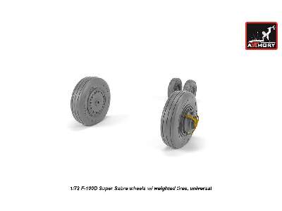 F-100d Super Sabre Wheels W/ Weighted Tires - image 4