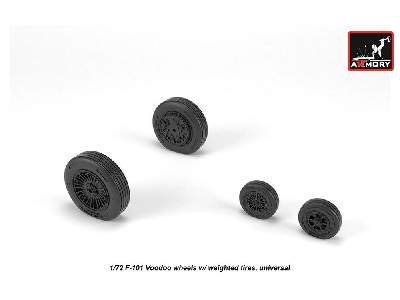 F-101 Voodoo Wheels W/ Optional Nose Wheels & Weighted Tires - image 1