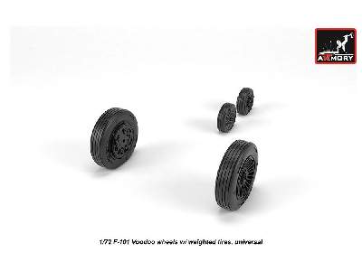 F-101 Voodoo Wheels W/ Optional Nose Wheels & Weighted Tires - image 2