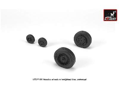 F-101 Voodoo Wheels W/ Optional Nose Wheels & Weighted Tires - image 3