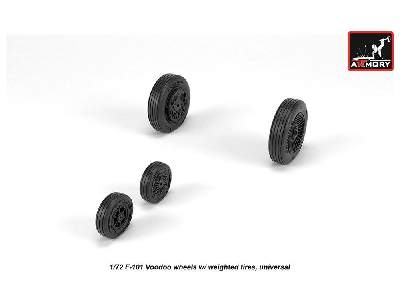 F-101 Voodoo Wheels W/ Optional Nose Wheels & Weighted Tires - image 4