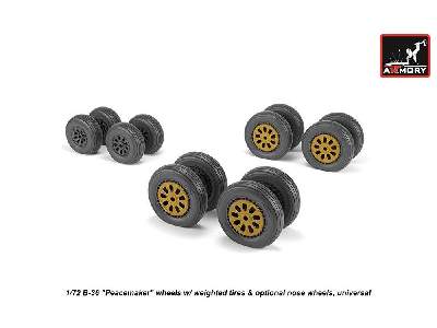 B-36 Peacemaker Wheels W/ Weighted Tires & Optional Nose Wheels - image 3