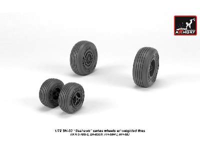 Sh-60 Seahawk Wheels W/ Weighted Tires - image 2