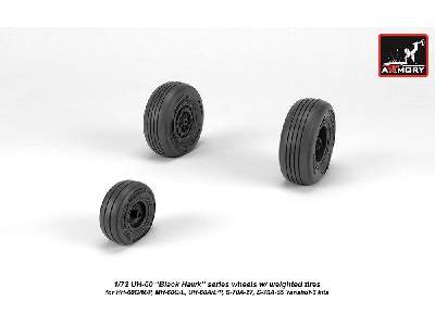 Uh-60 Black Hawk Wheels W/ Weighted Tires - image 2