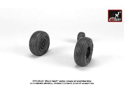 Uh-60 Black Hawk Wheels W/ Weighted Tires - image 4