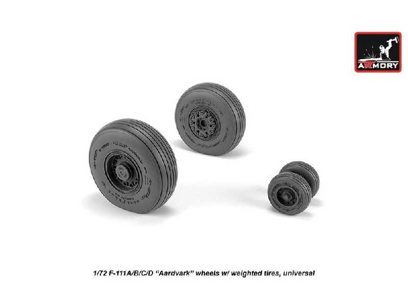 F-111 Aardvark Early Type Wheels W/ Weighted Tires - image 1