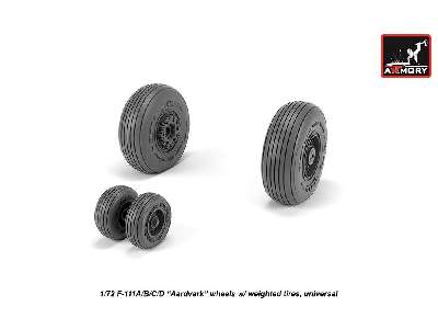 F-111 Aardvark Early Type Wheels W/ Weighted Tires - image 4