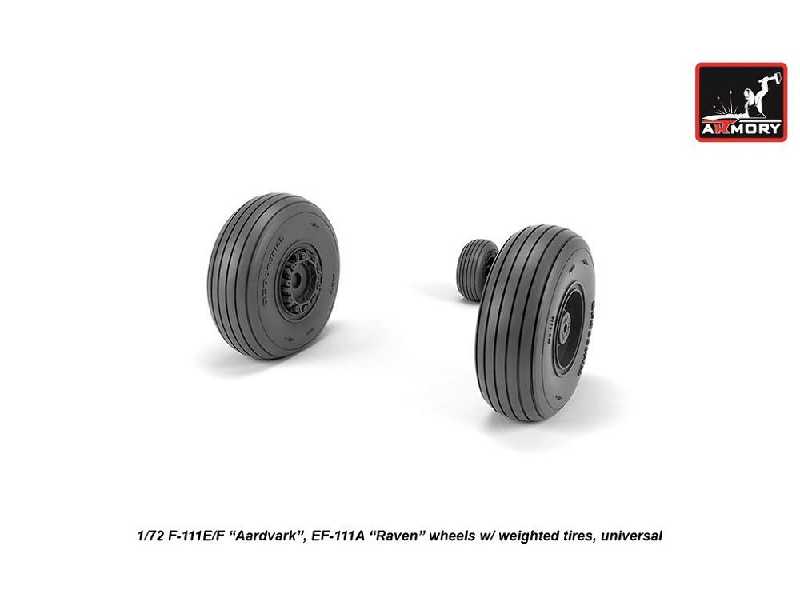 F-111 Aardvark Late Type Wheels W/ Weighted Tires - image 1