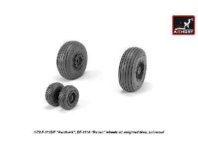 F-111 Aardvark Late Type Wheels W/ Weighted Tires - image 4