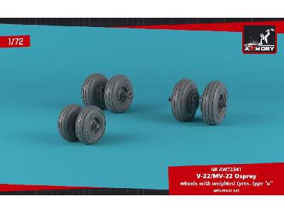 Ov-22 Osprey Wheels W/ Weighted Tires Type A - image 4