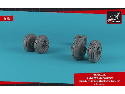 Ov-22 Osprey Wheels W/ Weighted Tires Type B - image 1