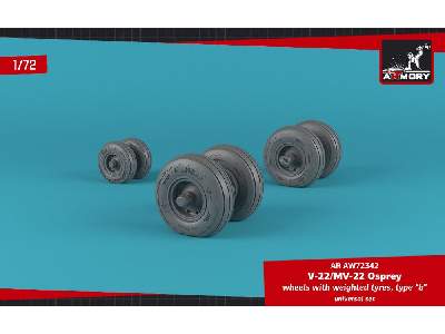 Ov-22 Osprey Wheels W/ Weighted Tires Type B - image 3