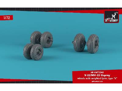 Ov-22 Osprey Wheels W/ Weighted Tires Type B - image 4