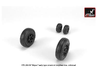 Jas-39 Gripen Wheels W/ Weighted Tires, Early - image 1