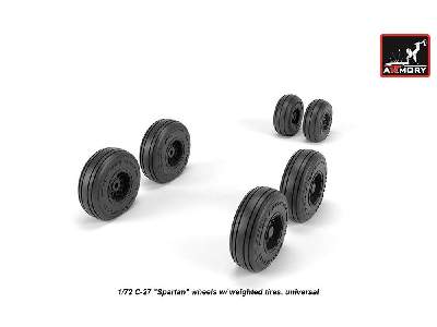 C-27 Spartan Wheels W/ Weighted Tires - image 2