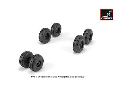 C-27 Spartan Wheels W/ Weighted Tires - image 4