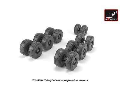A400m Grizzly Wheels W/ Weighted Tires - image 2