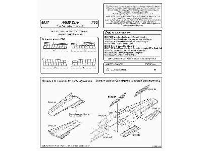 A6M5 Zero  Wing flaps set 1/32 for Tamiya kit - image 2