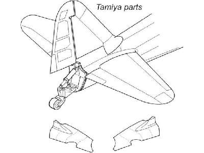 A6M2/A6M5 Zero  Tail cone 1/32 for Tamiya kit - image 1