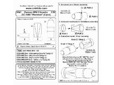 German WW II bombs SC 1000 Herrman 1/32 (2 pcs) - image 2