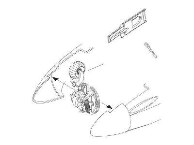 He 162A nose undercarr.&wheels (Revell) - image 1