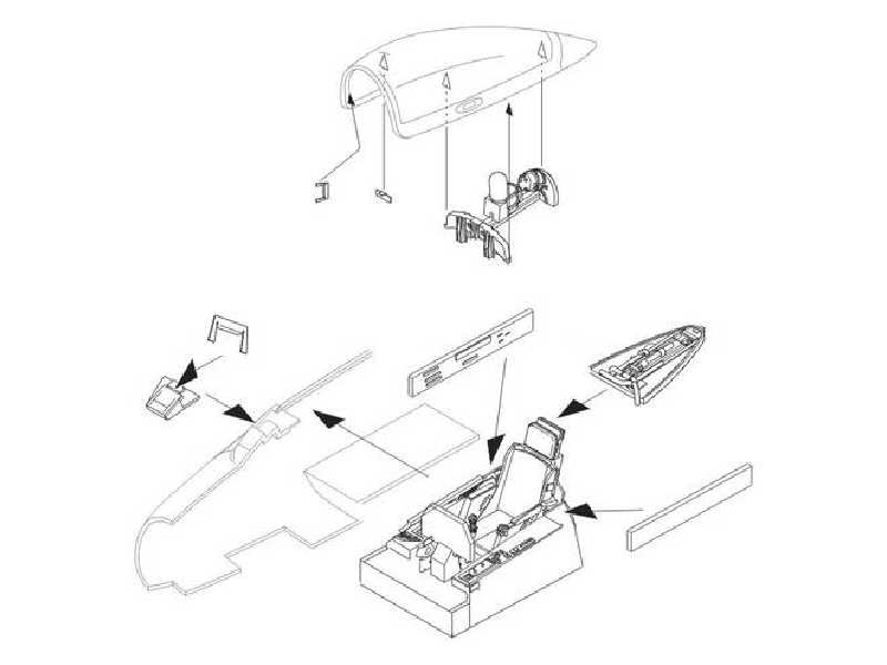 F-86F-40 Sabre  Interior set 1/32 for Hasegawa - image 1