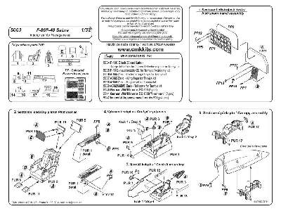 F-86F-40 Sabre  Interior set 1/32 for Hasegawa - image 2