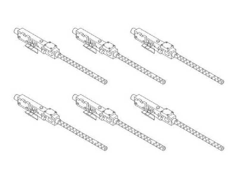 Browning M2 (6 pcs)  WW II US aircraft machinegun 1/32 - image 1