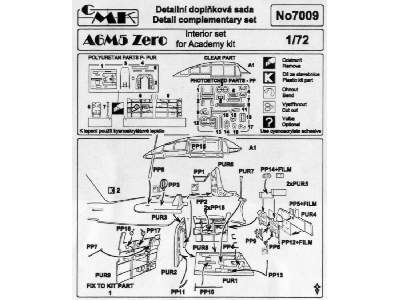 A6M5c Zero interior set - image 3