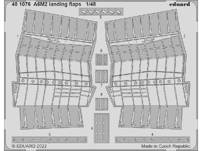 A6M2 landing flaps 1/48 - Eduard - image 1