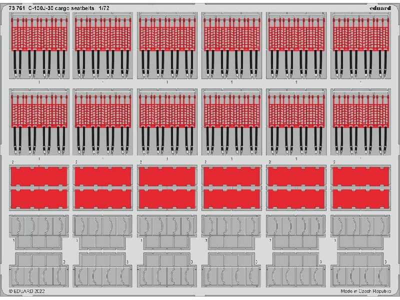 C-130J-30 cargo seatbelts 1/72 - Zvezda - image 1