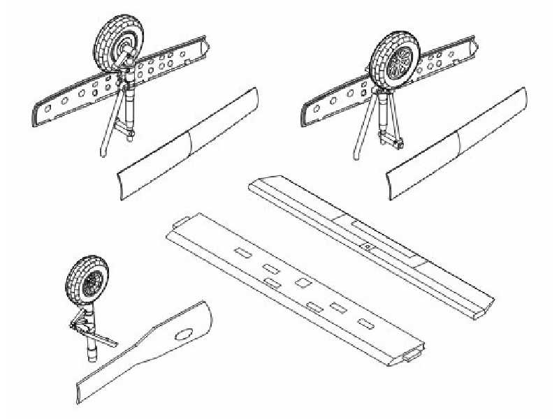 P-38J Lightning undercarriage set - image 1