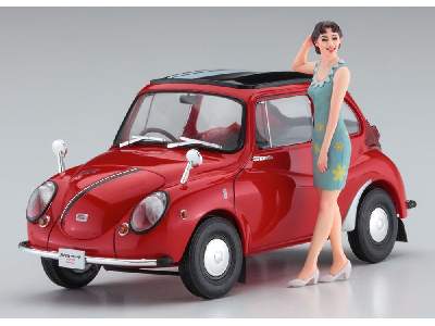 52291 Subaru 360 Young-ss W/60's Girl's Figure - image 2