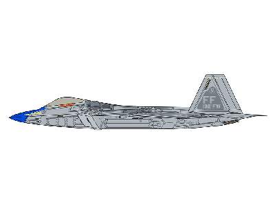 52293 F-22 Raptor Blue Nose Detail Up Version - image 2