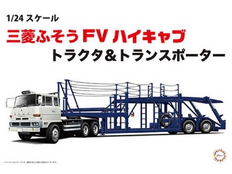 Tr-1 Mitsubishi Fuso Fv High Cab Tractor & Car Transporters Trailer - image 1