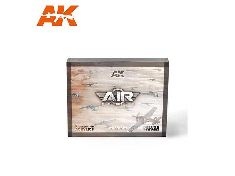 Ak 11921 Wooden Box With 120 Colors Of 3gen Air Range - Special Edition - image 1