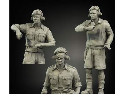 British Rac North Africa Early Tank Crew (3 Figures) - image 1